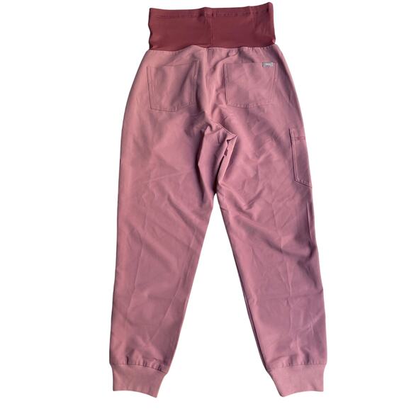 FIGS Zamora Maternity Scrub Pants Jogger Mauve Size Small Petite NEW - Picture 5 of 8